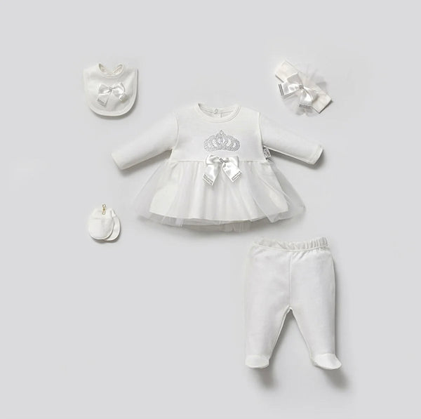 Newborn 5-piece set girl "Crown"