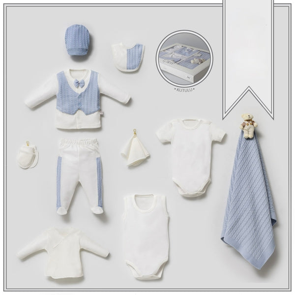 Baby Boy Outfit Set of 10 - Perfect Newborn Coming Home Outfit Initial Outfit 