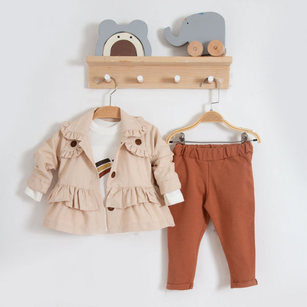 Girls 3 piece set trousers, t-shirt, jacket