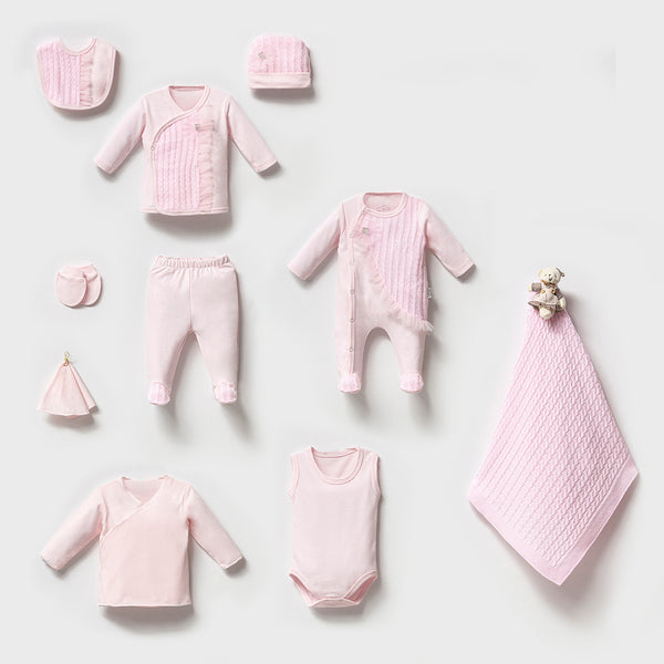 Neugeborenen Kleidung Krankenhaus Neugeborenen Coming Home Outfit Set 10-teilig Baby Mädchen