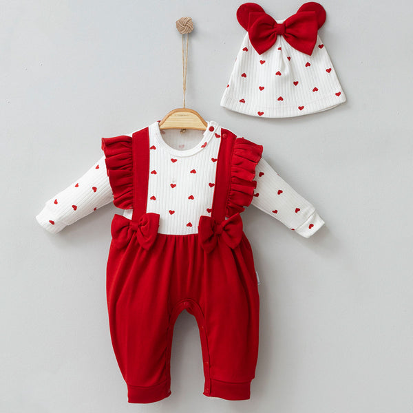HEART JUMPSUIT WITH BOWES