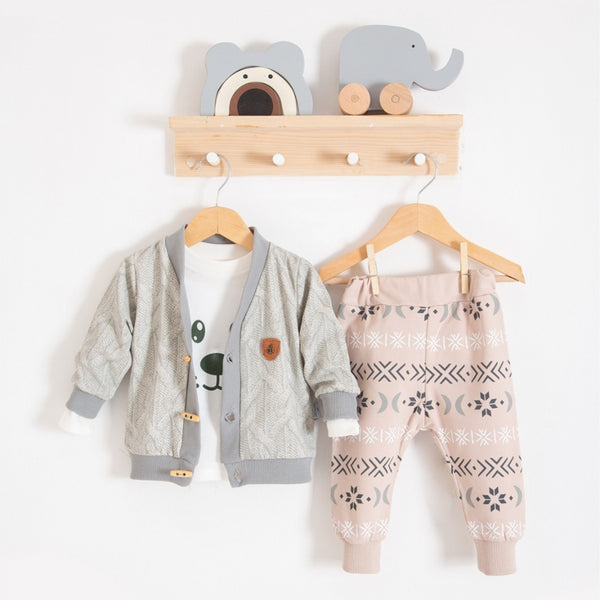 Boy Set KNITTING PATTERN 3 PIECES Pants, Jacket, T-Shirt